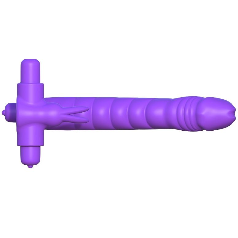 FANTASY C-RINGZ - SILIKONSKI DVOJNI VIBRATOR ZAJEC