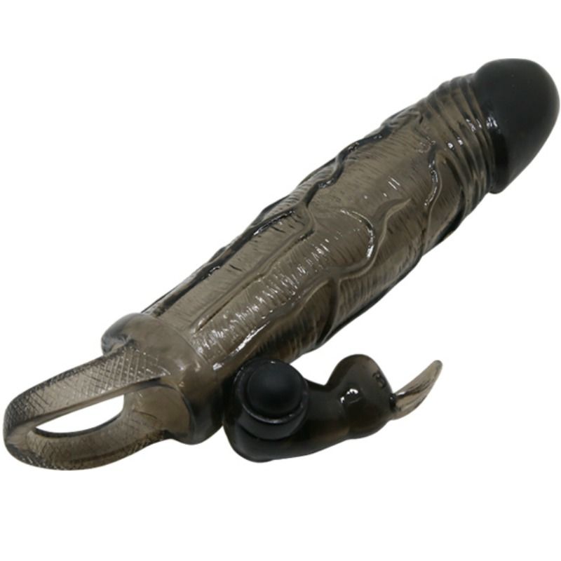 BAILE - POKRIVALO ZA PENIS Z ZAJCEM ČRNO 16,5 CM