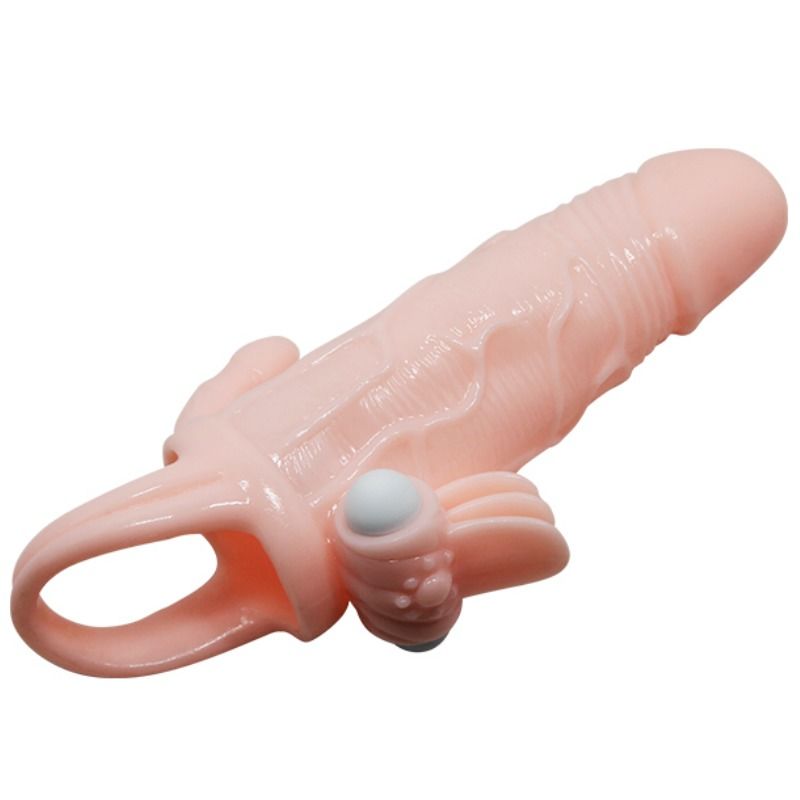 BAILE - POKRIVALO ZA PENIS Z MESOM ZA STIMULACIJO KLITORISA IN ANUSA 16,5 CM