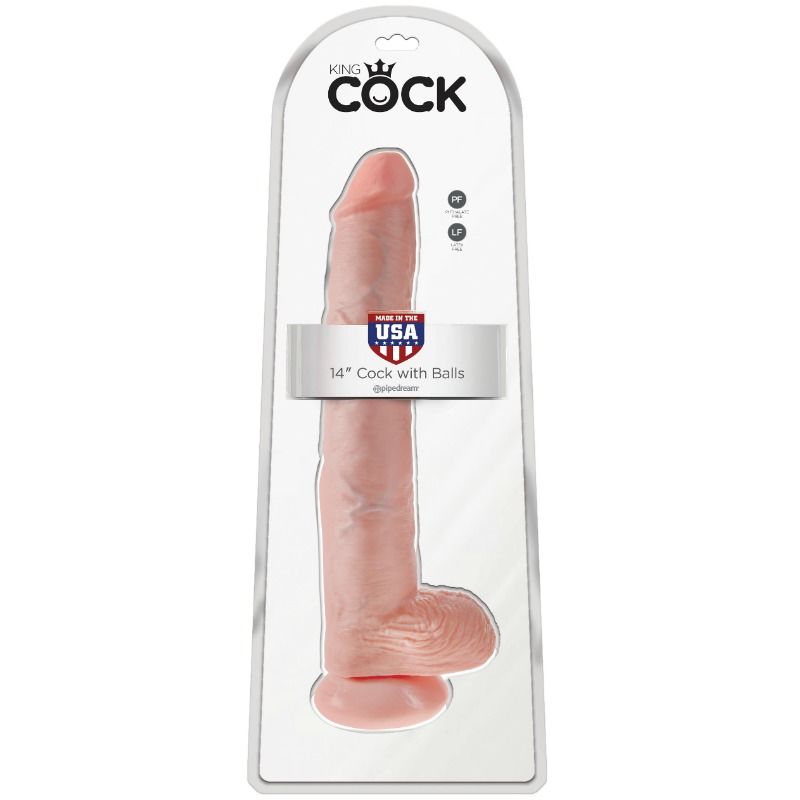 KRALJEVSKI KURAC - DILDO Z JAJČKI 35,6 CM MESA