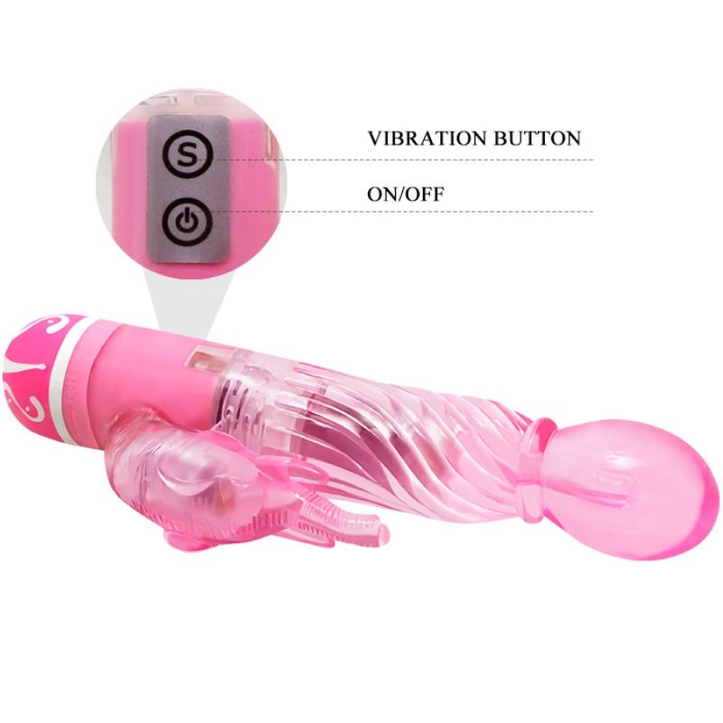 BAILE - VEČHITROSTNI VIBRATOR Z ROZA STIMULATORJEM