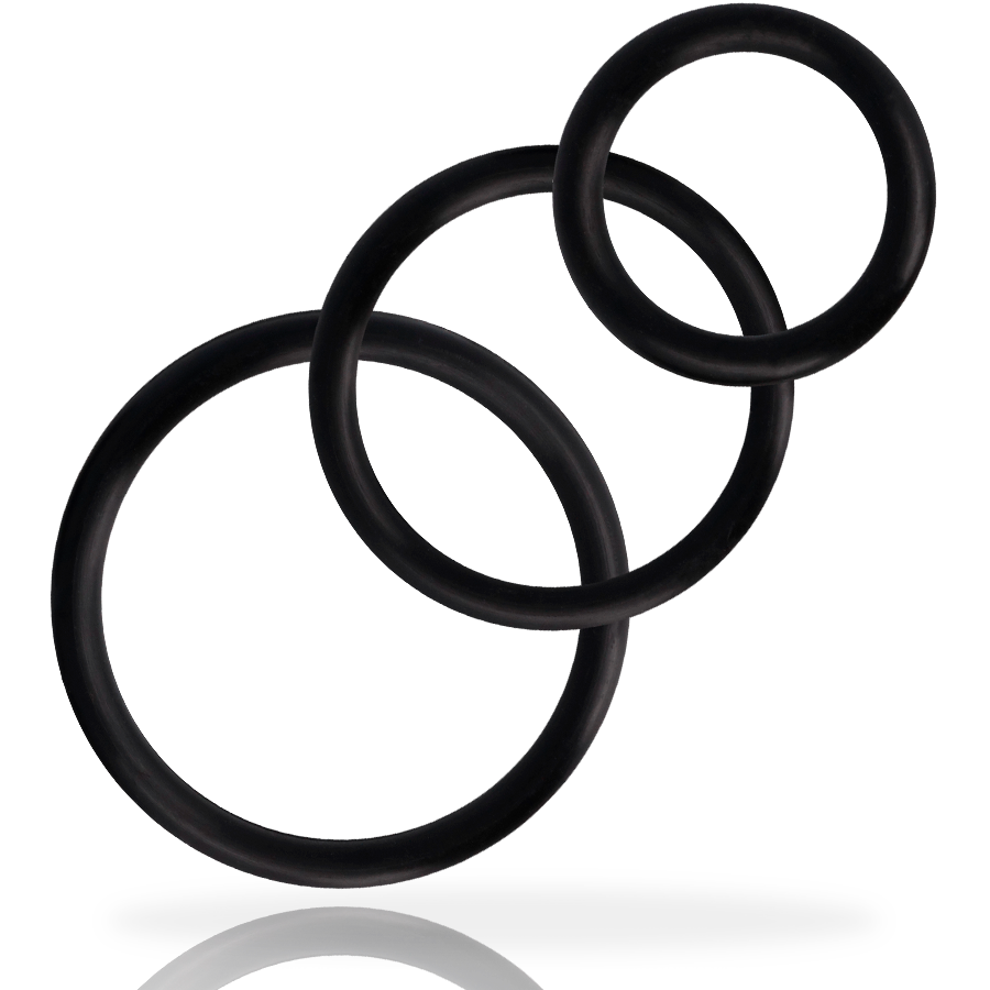 Komplet obročkov za penis Addicted Toys - Rings Set, črna