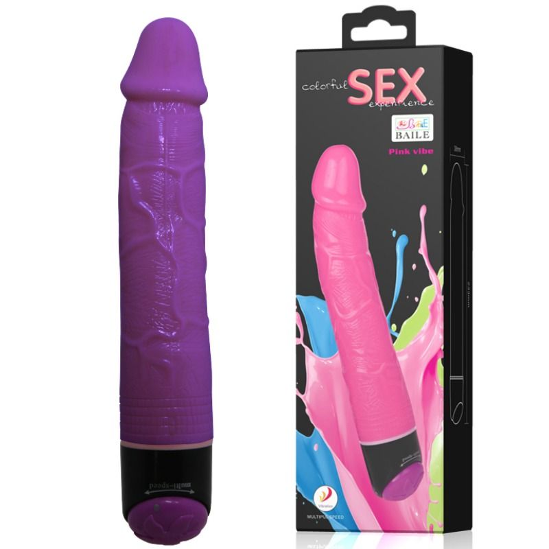 BAILE - BARVNI SEKS LILA REALISTIČNI VIBRATOR 23 CM