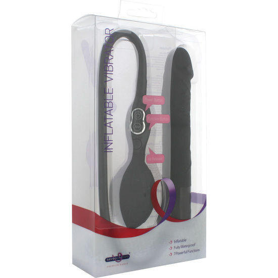 SEVEN CREATIONS - ČRN NAPIHLJIV VIBRATOR