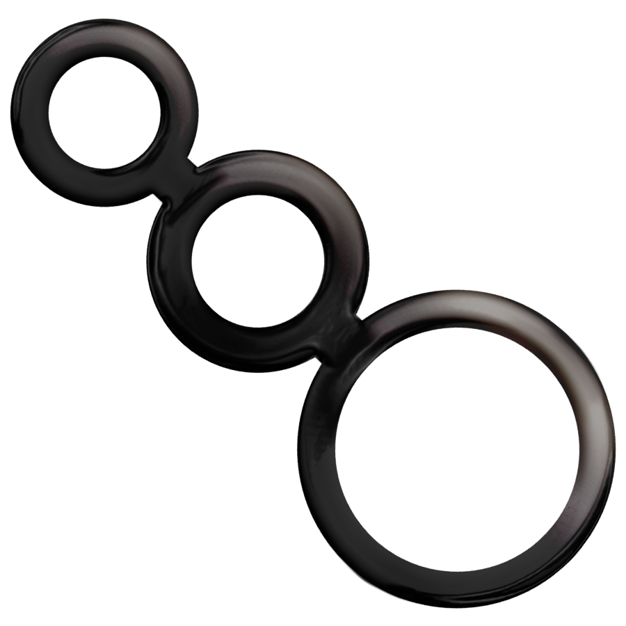 Komplet obročkov za penis Addicted Toys - Rings Set, siva