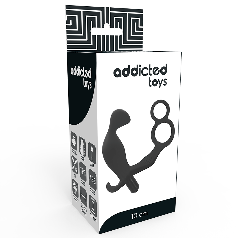 Analni čep z dvojnim obročkom za penis Addicted Toys 2