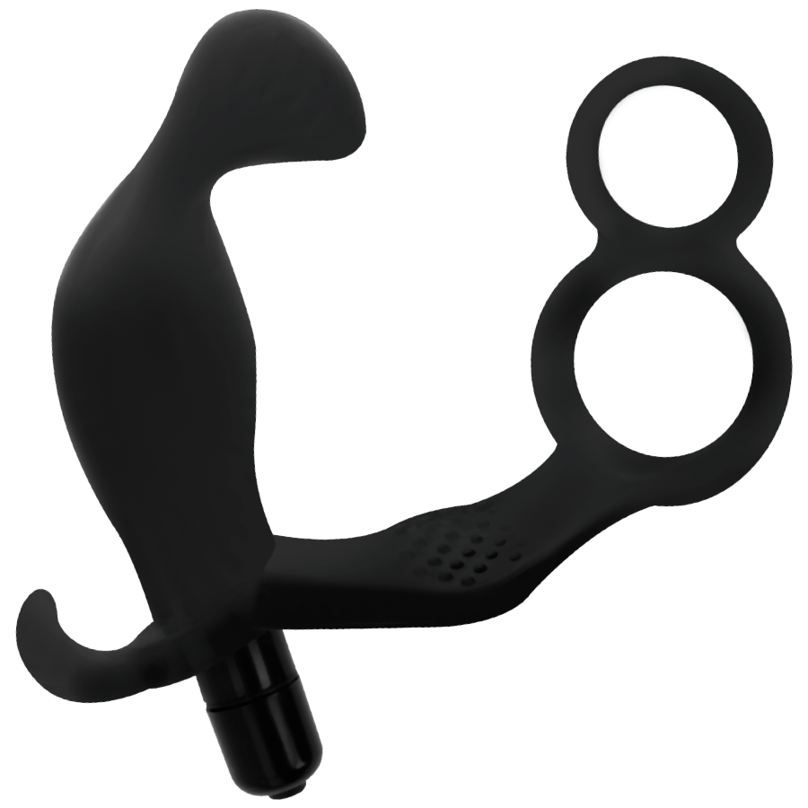 Analni čep z dvojnim obročkom za penis Addicted Toys 2