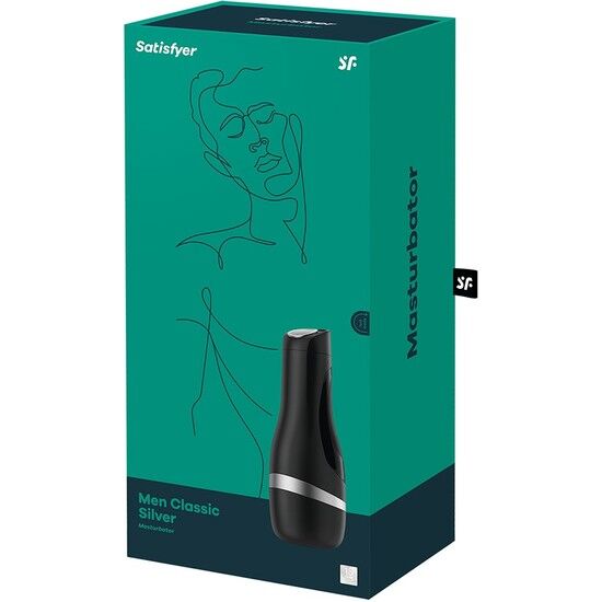 Masturbator Satisfyer - moški Classic, srebrn