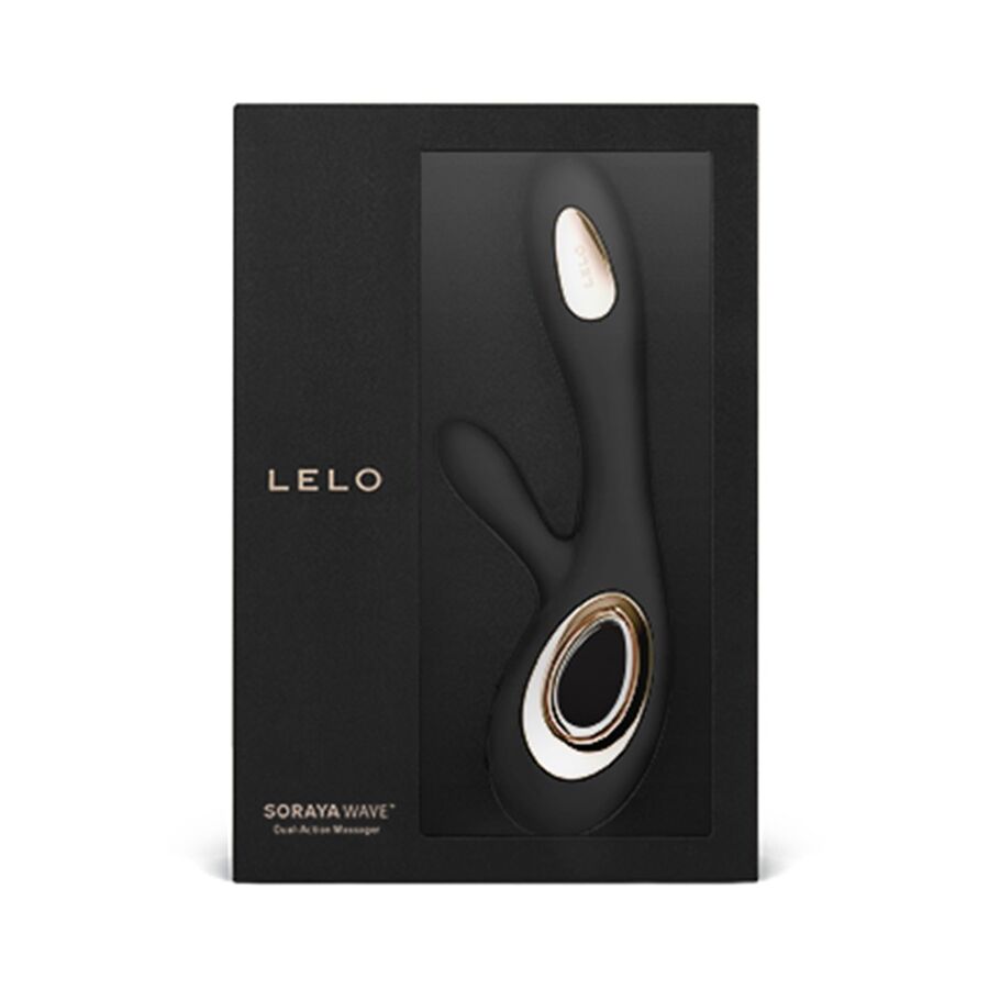 LELO - SORAYA VIBRATOR Z VALOVI ZAJČEK ČRNA