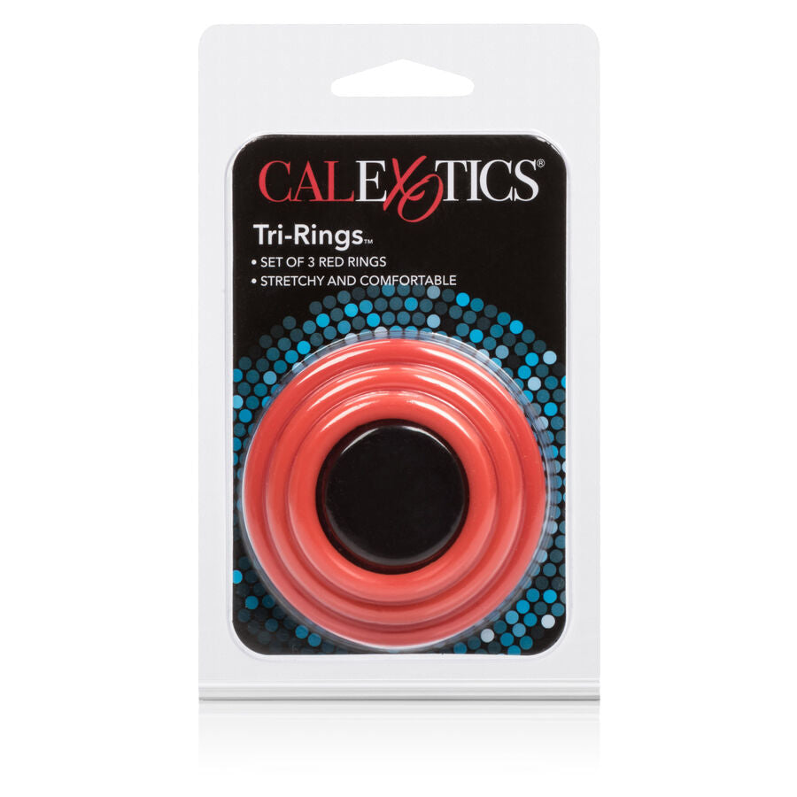 CALEXOTICS - KOMPLET TREH OBROČEV RDEČA