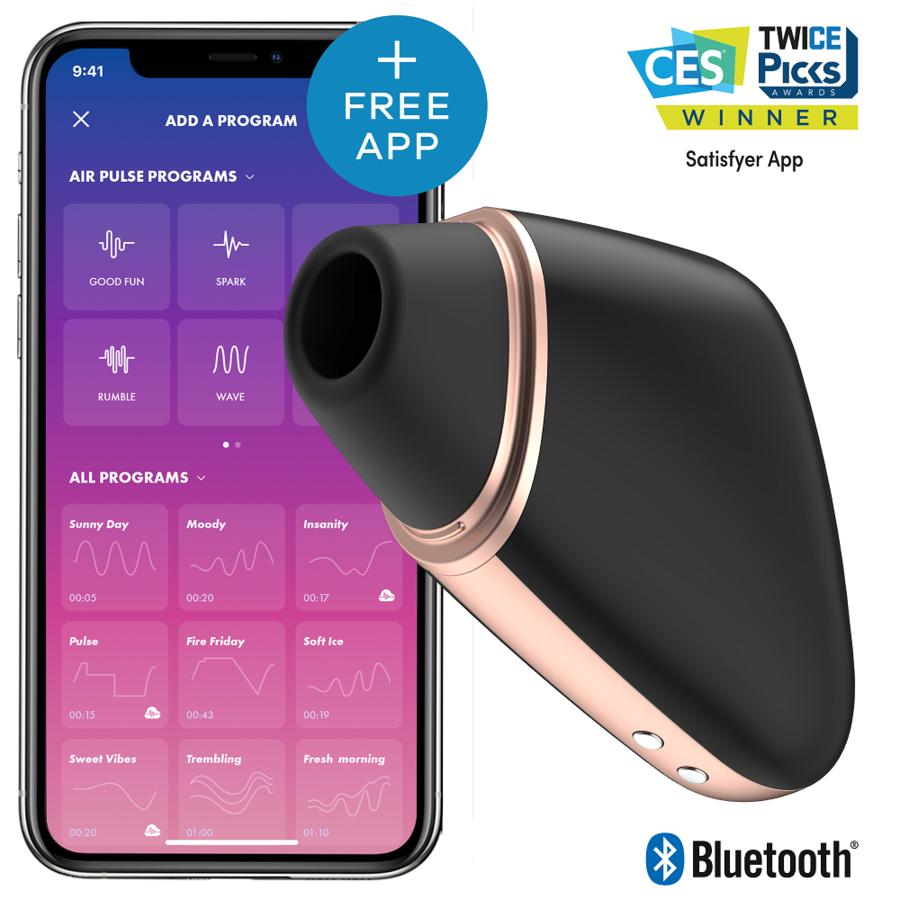 Stimulator klitorisa Satisfyer - Love Triangle, črna