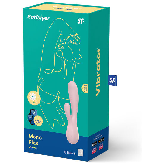 Rabbit vibrator Satisfyer - Mono Flex, rdeča