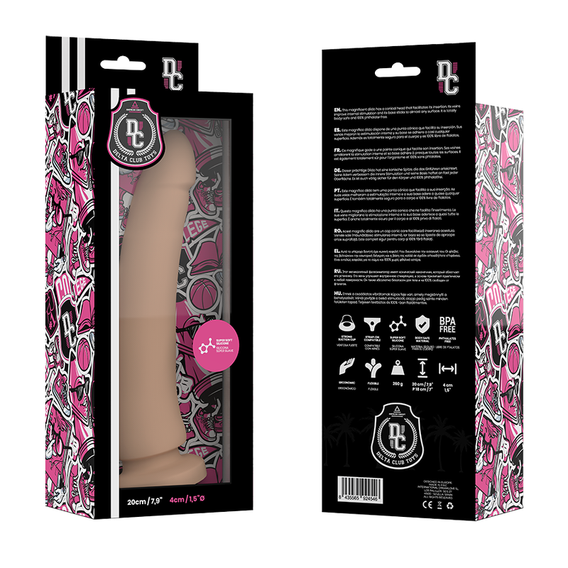 DELTA CLUB - IGRAČE NARAVNI DILDO IZ MEDICINSKEGA SILIKONA 20 CM -O- 4 CM