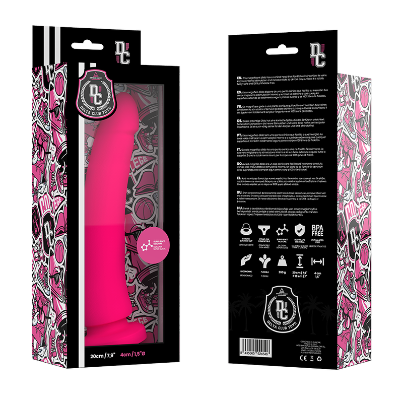 DELTA CLUB - IGRAČE ROZA DILDO MEDICINSKI SILIKON 20 CM -O- 4 CM