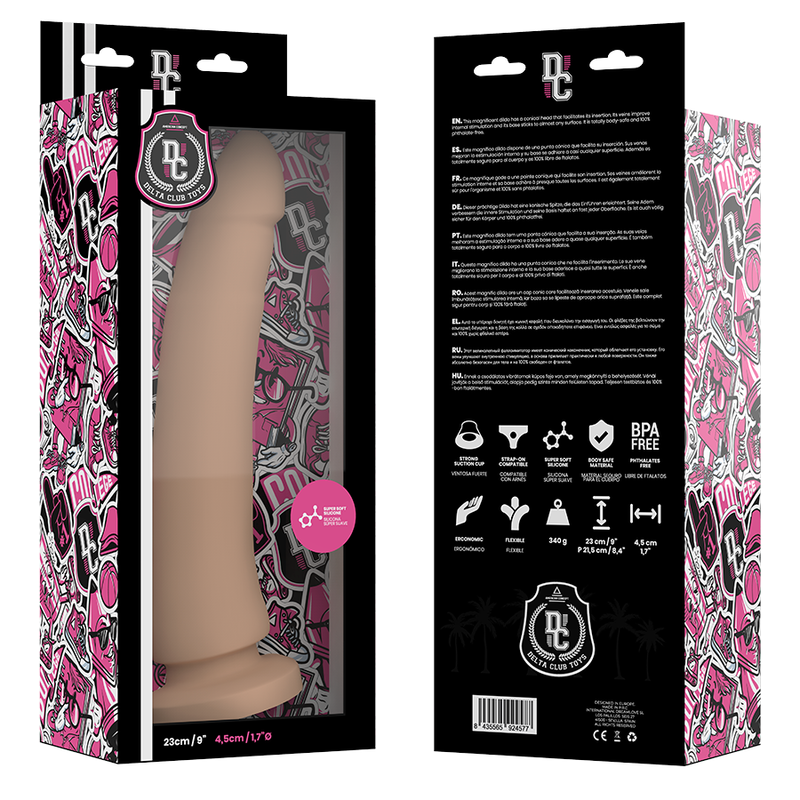 DELTA CLUB - IGRAČE NARAVNI DILDO MEDICINSKI SILIKON 23 CM -O- 4,5 CM