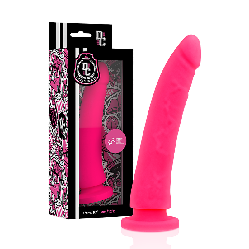 Strap-on z dildom Delta Club Pink Silicone, 17 cm