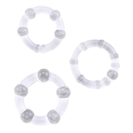 Beaded Cock Rings Clear