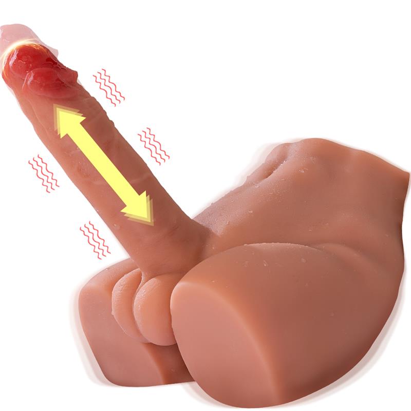 Peel Dildo and Ass with Thrusting and Vibration Masturbator