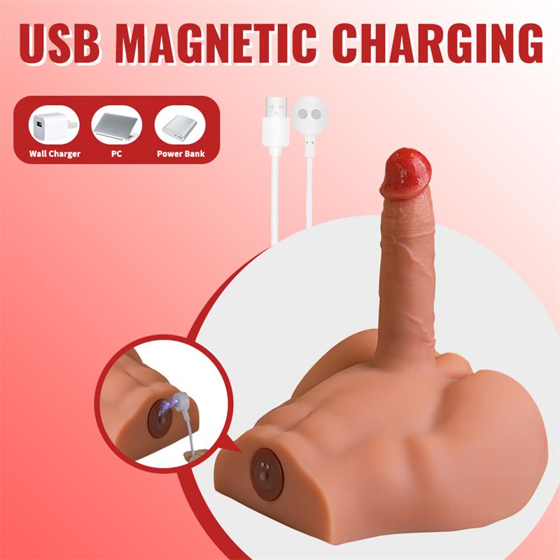 Peel Dildo and Ass with Thrusting and Vibration Masturbator