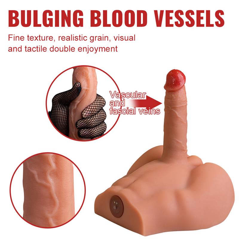 Peel Dildo and Ass with Thrusting and Vibration Masturbator