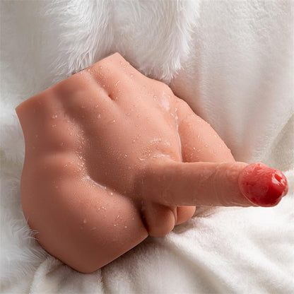 Peel Dildo and Ass with Thrusting and Vibration Masturbator