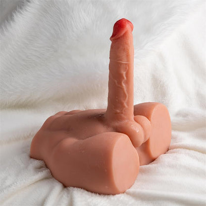Peel Dildo and Ass with Thrusting and Vibration Masturbator