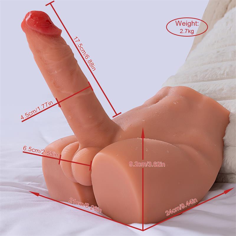 Peel Dildo and Ass with Thrusting and Vibration Masturbator