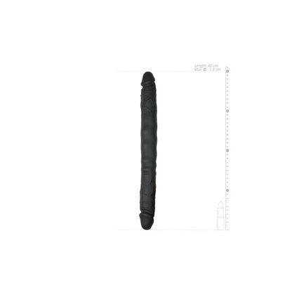Flexible Silicone Black Double Dildo 40 cm
