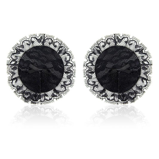 Nipple Covers with Lace Black