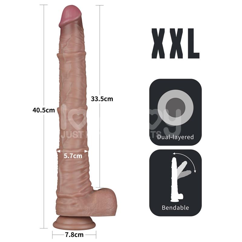 Dual Layered Bendable Dildo XXL 16