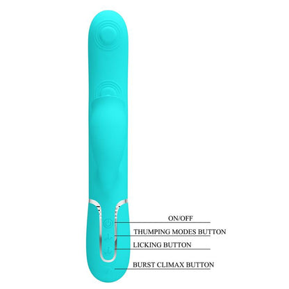 Gigi Vibrator Licking and Thumping Turquoise