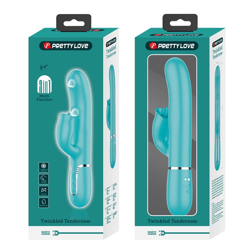 Gigi Vibrator Licking and Thumping Turquoise