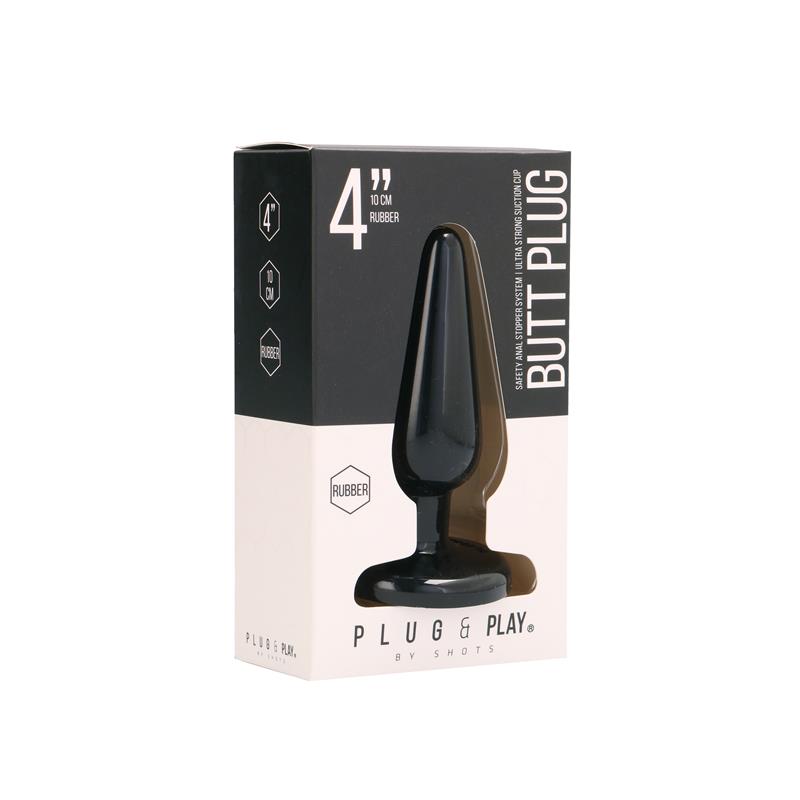 Shots Plug Play Butt Plug Basic 10 cm Black