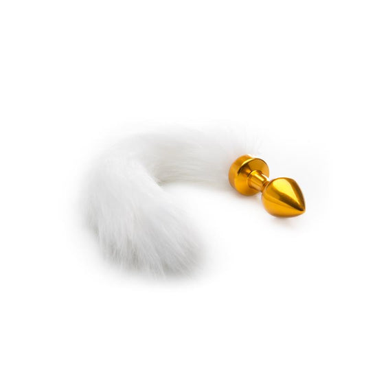 Shots Ouch White Tail Buttplug Gold
