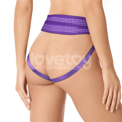 Easy Strap On Harness Polka Dots Purple