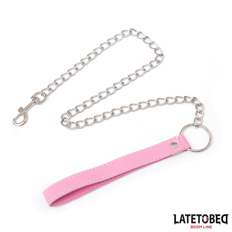 Metal Chain Leash Pink