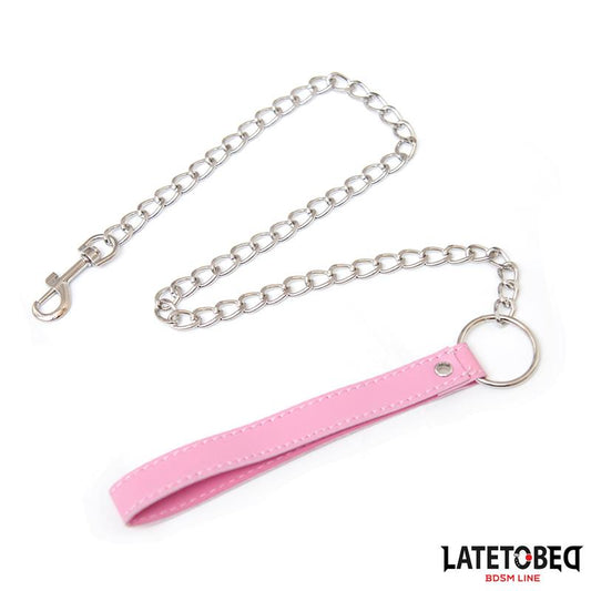 Metal Chain Leash Pink
