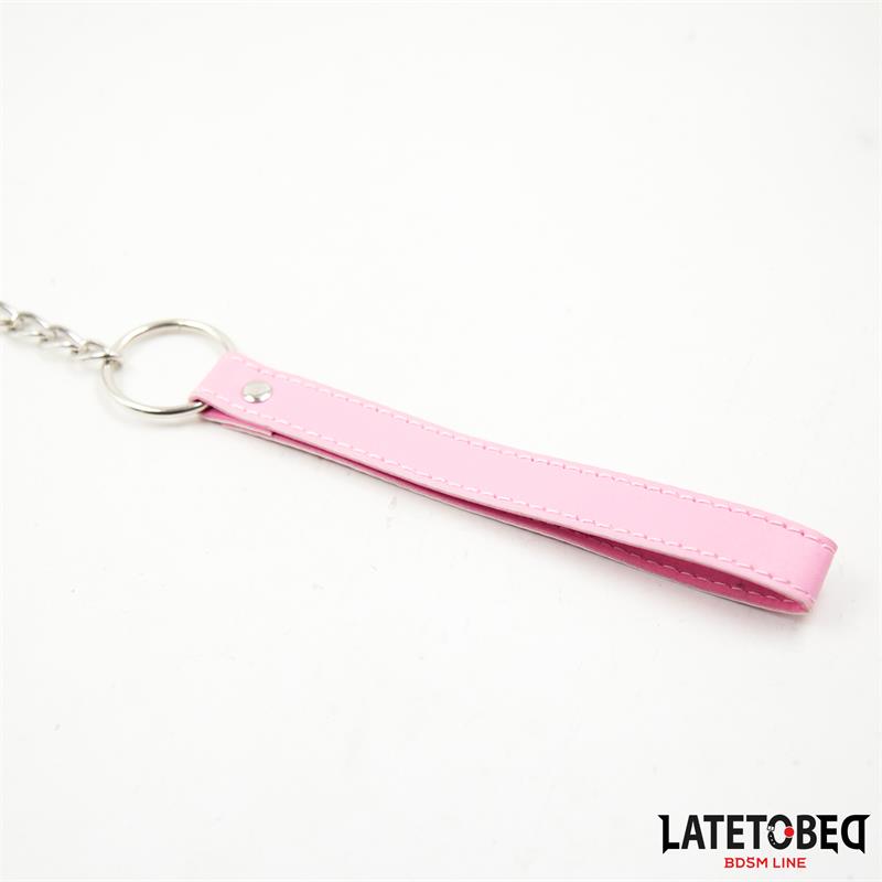 Metal Chain Leash Pink
