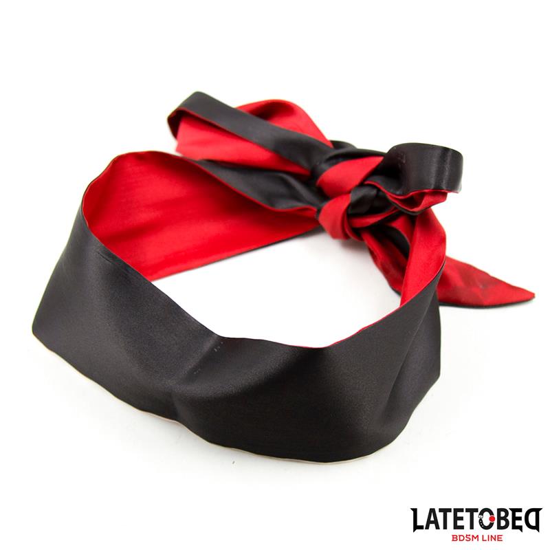 Satin Blindfold Red and Black