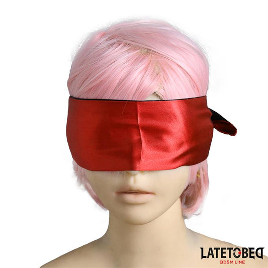 Satin Blindfold Red and Black