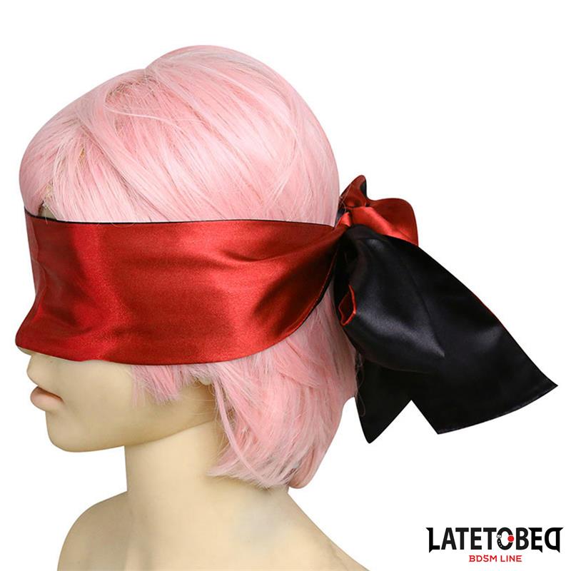 Satin Blindfold Red and Black