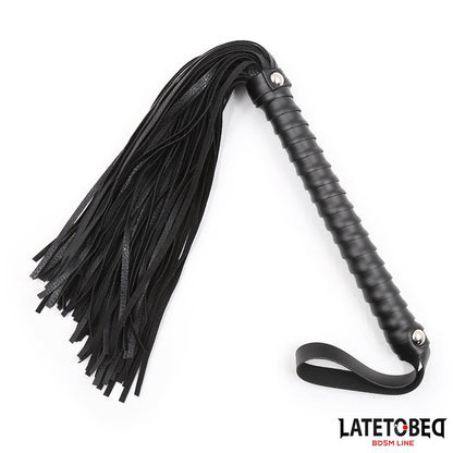 Textured Handle Flogger Black 485cm