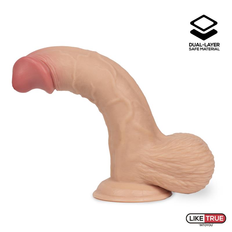 Fentok Realistic Dildo Whole Eggs Sliding Skin Dual Layer 75