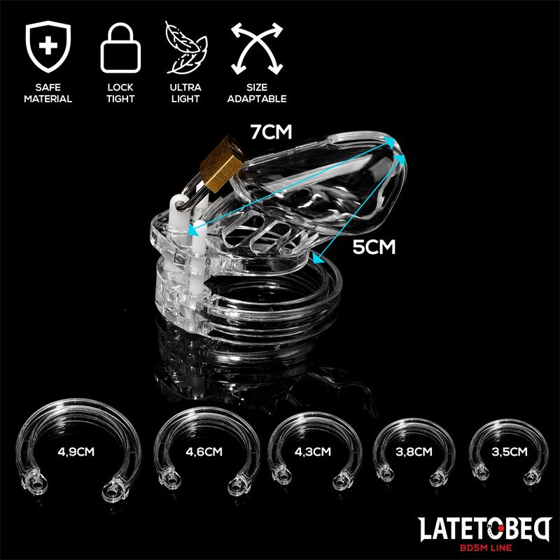 Chastity Cage Universal Short Clear