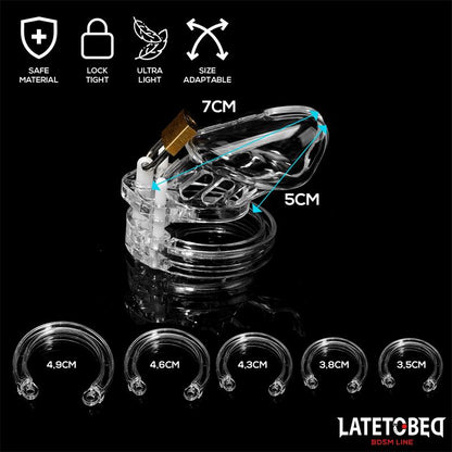 Chastity Cage Universal Short Clear