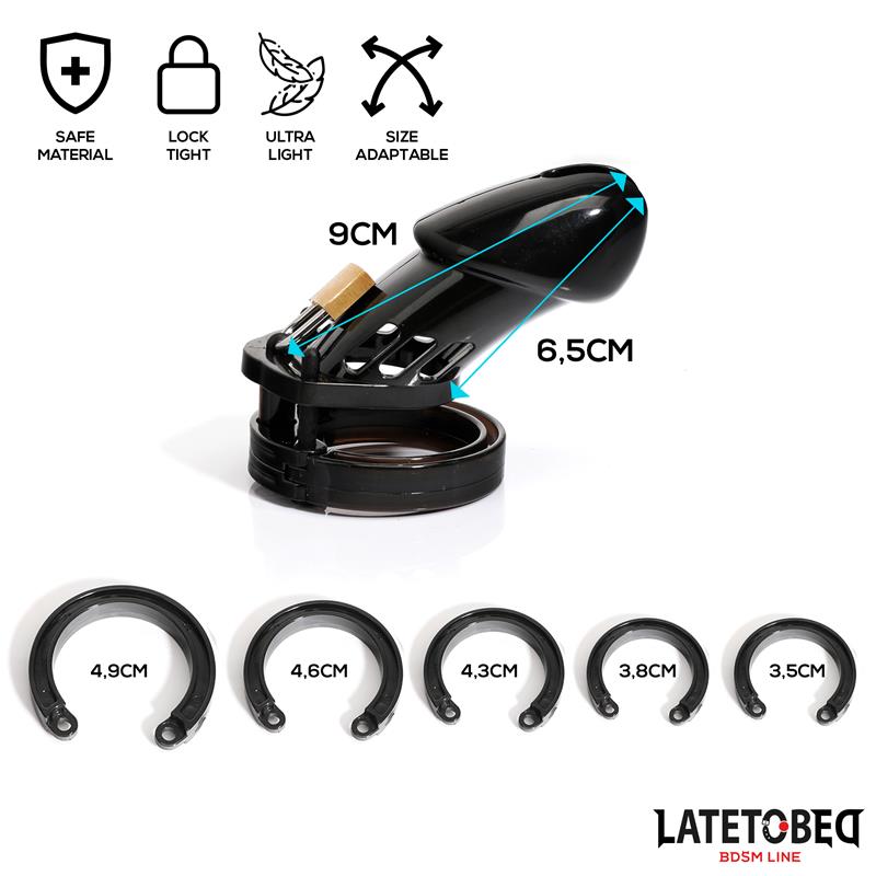 Chastity Cage Universal Long Black