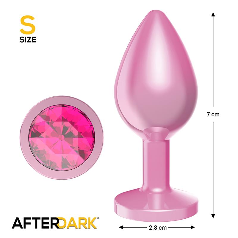 Anodyzed Anal Plug Pink with Jewel Size S