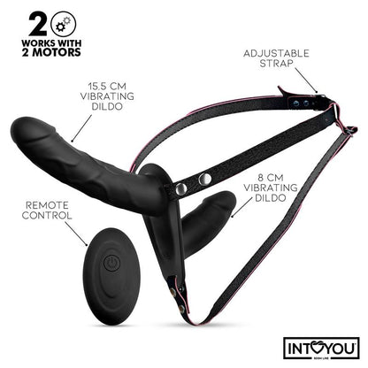 Jordan Strap on with Double Vibrating Dildo and Remote