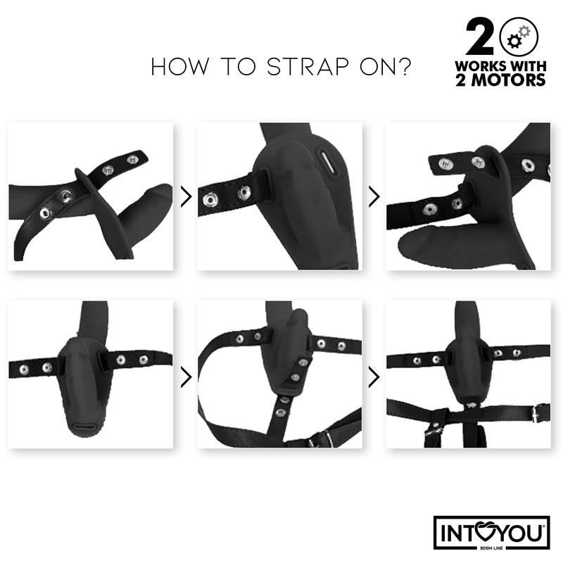 Jordan Strap on with Double Vibrating Dildo and Remote