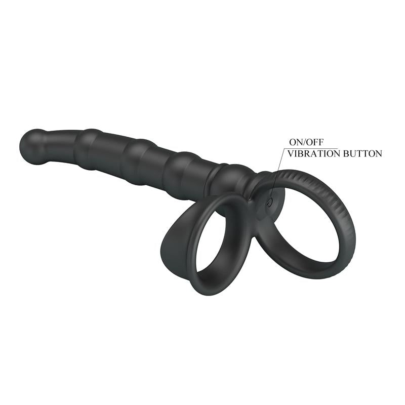 Tatum Cock Ring with Vibrating Plug Plug